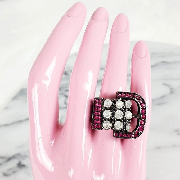 Crystal Buckle Stretch‎ Ring - Picture 1 of 10